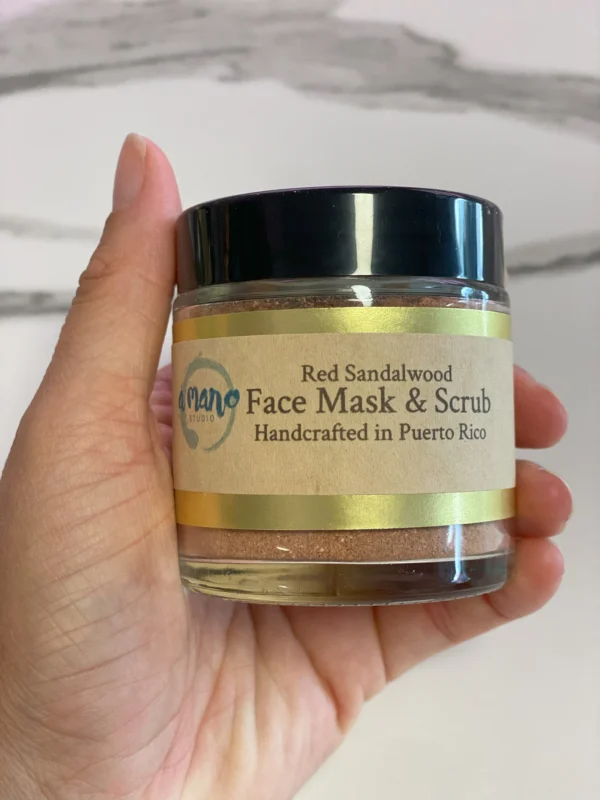A Mano Studio Red Sandalwood Face Mask & Scrub at Rosita Nail Lounge & Spa in Rincón